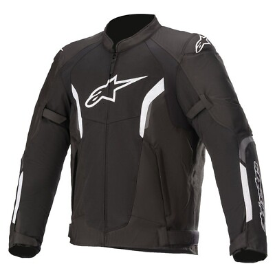 #ad Open Box Alpinestars Men#x27;s AST V2 Air Motorcycle Jacket Black White Size 3XL $195.46