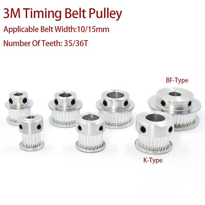 #ad 3M BF Type Timing Belt Pulley 35 36T Applicable Belt Width:10 15mm Bore:5mm 17mm $5.10