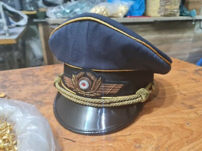 #ad WW2 German Luftwaffe Airforce Generals Officers Peak Visor Costume Hat Cap Repro $57.33