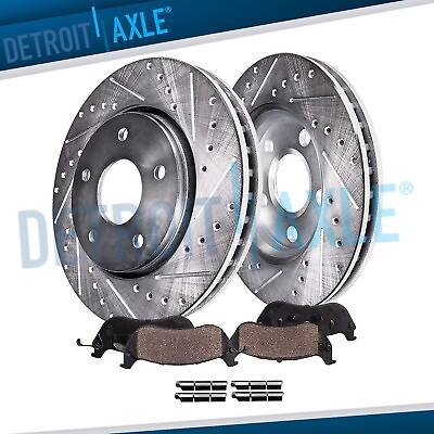 #ad 4WD Front Drilled Slotted Brake Rotors Brake Pad for 2000 2001 Dodge Ram 1500 $122.67