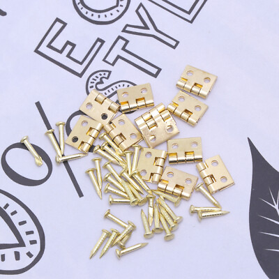 #ad 12pcs Mini House Spring Hinges with Screws for DIY $9.15