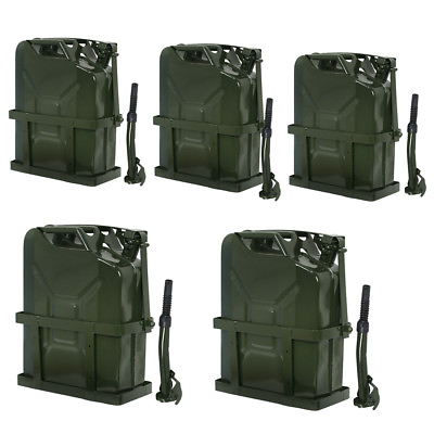 #ad 5x Jerry Can Metal Tank Adjustable Holder Steel Army Backup Military Green $213.58