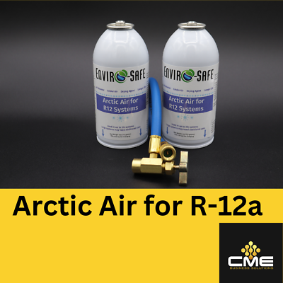 #ad Envirosafe Arctic Air for R12 Auto AC Coolant Support 2 cans amp; Brass hose $32.99