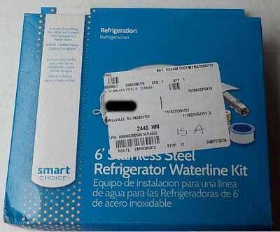#ad Smart Choice 6#x27; Refrigerator Water Line Kit Stainless Steel $9.00