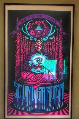 #ad Soundgarden Brad Klausen Signed 145 219 Serigraph poster 2010 Chicago $799.99