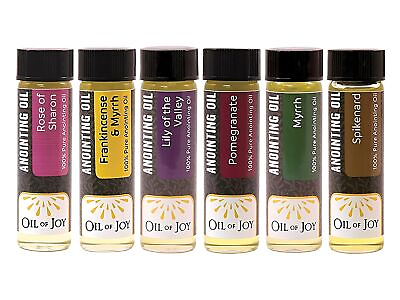 #ad Pack of 6 Anointing Oil Bottles Assortment Oil of Joy Anointing Oil 1 4oz $39.95