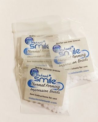 #ad Instant Smile Teeth 3 pack THERMAL FITTING BEADS Cosmetic Dental Makeover $6.99