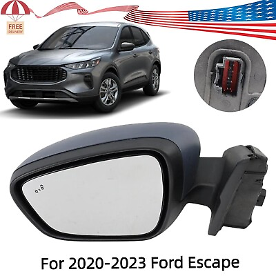 #ad Driver LH Side Mirror Primed Blind Spot w o Turn Signal For Ford Escape 2020 23 $82.59