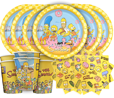 #ad SIMPSONS banner BALLOON CUP PLATE Cover TOPPER PARTY SUPPLIES DECORATION table $3.49