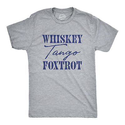 #ad Mens Whiskey Tango Foxtrot T Shirt Funny WTF Phonetic Alphabet Tee For Guys $6.80