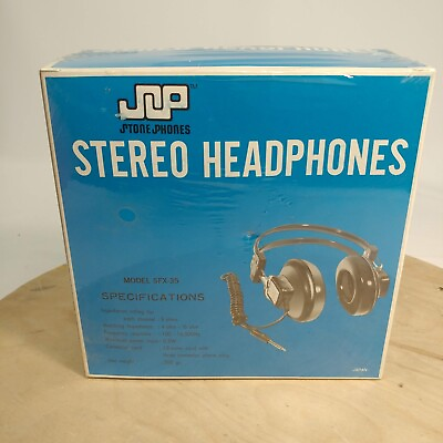 #ad Vintage JP Stone Phones Stereo Audiophile Headphones Sealed New Old Stock $20.99