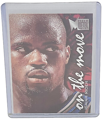 #ad Isaiah Rider 1996 97 Fleer Metal On The Move Basketball Card Blazers #120 $2.49