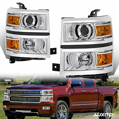 #ad 2x Projector Headlamp Assembly LeftRight Side For 2014 15 Chevy Silverado 1500 $180.99