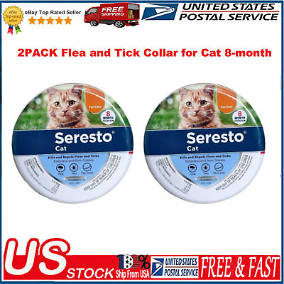 #ad 2 PACKS Seresto Flea and Tick Collar for Cat 8 month Protection US Stock New $26.98