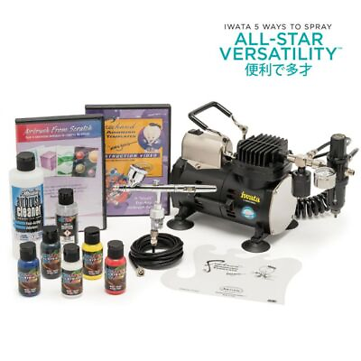 #ad #ad Iwata Medea Deluxe Airbrush Kit with Eclipse HP CS amp; Smart Jet Air Compressor $425.95