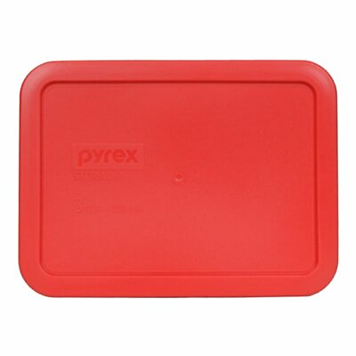 #ad Pyrex Rectangle Replacement Lid 7210 PC 3 Cup Red $6.50