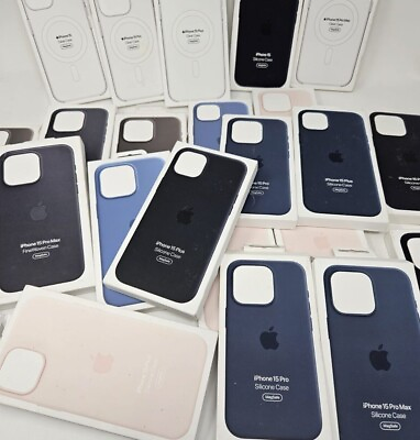 #ad Genuine Original Leather Silicone Case for Apple iPhone 15 Plus Pro Pro Max $29.99