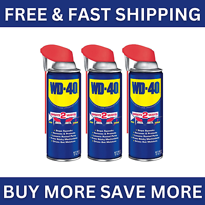 #ad NEW Multi Purpose Original WD 40 Formula Lubricant Spray 3 PACK w . Smart Straw $22.94