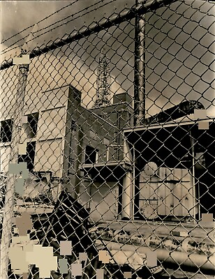 #ad LG989 1976 Original John Walther Photo REGAL BEER BUILDING Chain Link Fence View $20.00