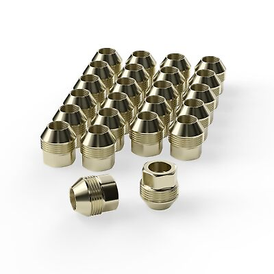 #ad 24 PCS 14x1.5mm Gold Open End Wheel Lug Nuts For Chevy GMC GM Factory Style Lug $14.99
