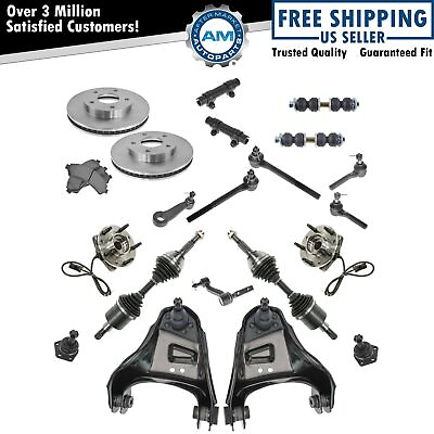 #ad 21 Piece Steering Suspension amp; Brake Kit Control Arms Axles Tie Rods Brakes New $538.95