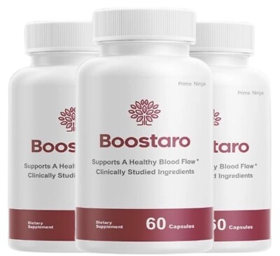 #ad Boostaro Capsules Boostaro Blood Flow Support for Men Max Strength 3 Bottle $52.75