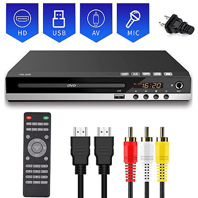 #ad 1080p DVD Player All Region Free DVD CD USB Player with HDRCA Output US C7N0 $36.99