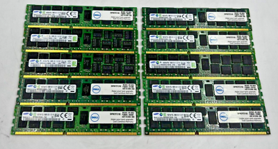 #ad SERVER RAM SAMSUNG *LOT OF 10* 16GB 2RX4 PC3L 10600R M393B2G70CB0 YH9 TESTED $55.00