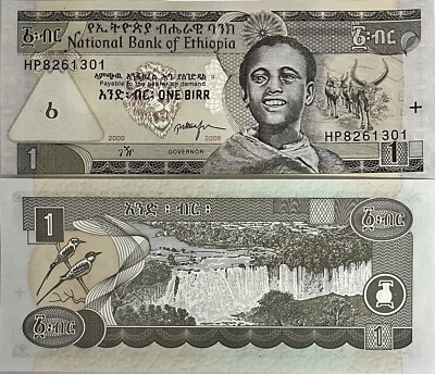 #ad Ethiopia 1 Birr 2000 2008 P 46 e UNC $1.49
