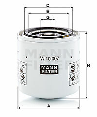 #ad MANN FILTER W 10 007 Filter operating hydraulics EUR 23.45