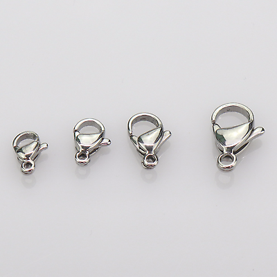 #ad 50PCS Stainless Steel Lobster Claw Clasp Necklace Connected DIY Jewelry 9 13MM $4.90