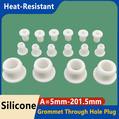 #ad Silicone Rubber Grommets Open Grommet Cable Wiring Protect Bushe 5 201.5mm White $1.69
