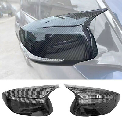#ad 2X Carbon Fiber M Style Side Mirror Cover Cap For Infiniti Q50 Q50S Q60 Q70 QX30 $27.99