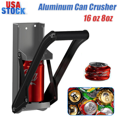 #ad 16 oz and 8 oz Aluminum Can Crusher Wall Mount Recycling and Bottle Opener $15.69