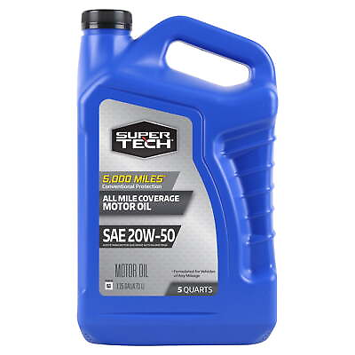 #ad Super Tech All Mileage Synthetic Blend Motor Oil SAE 20W 50 5 Quarts Motor Oil $19.89