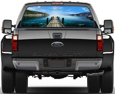 #ad Bridge Over Lake Water Rear Window Decal Graphic Sticker Car Truck SUV Van 641 $42.37