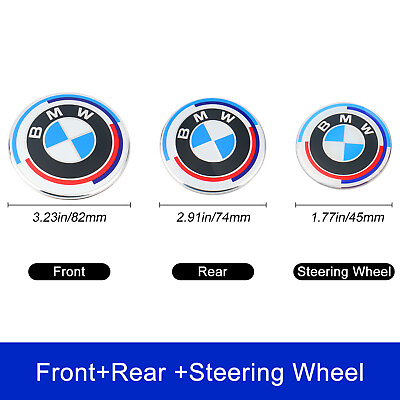#ad Car 50th Anniversary Logo Exterior Cover Steering Wheel Car Badge Emblem For BMW $12.95