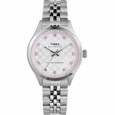 #ad Timex Waterbury TW2U53300 Traditional Steel Ladies Automatic Watch 35mm $69.00