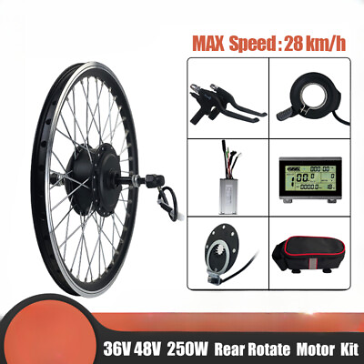 #ad 36V 48V 250W Rear Rotate Wheel Hub Motor 16 29in 700C E bike Conversion Kit $472.08