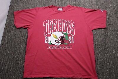 #ad Nebraska Husker Football Barstool Sports Crew Neck T Shirt Men#x27;s 2XL $29.77