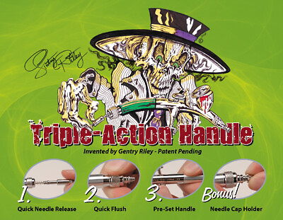 #ad Triple Action Handle Airbrush Kit By Gentry Riley fits Iwata Airbrushing SILVER $70.00