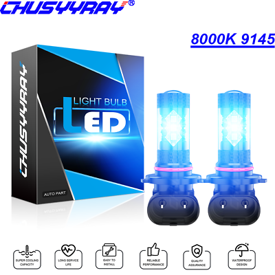 #ad LED fog Light Bulbs H10 9145 9140 Blue for Ford F150 F250 F350 2004 2005 2021 $11.99