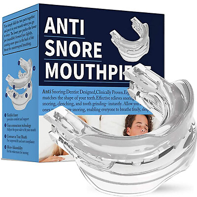 #ad Sleep Aid Prevent Snore Anti Snoring Mouthpiece Guard Pure Night Sleep USA $12.99