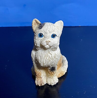 #ad Hand Painted Calico Cat Figurine #P021 Solid 2”L x 1.5”W x 3”H $8.99