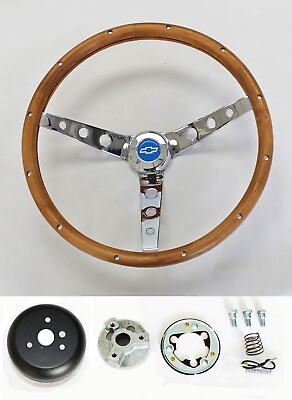 #ad 1964 1966 Impala Bel Air Grant Wood Steering Wheel Tilt Walnut 13 1 2quot; $228.95
