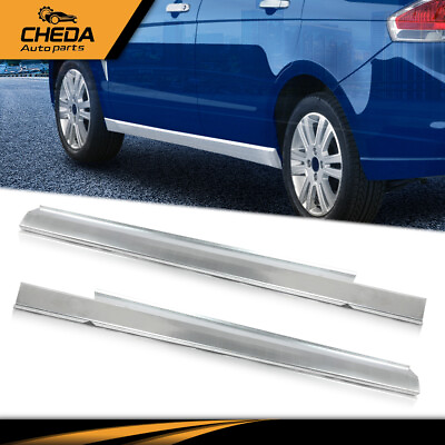 #ad Pair Fit For 2008 2011 Ford Focus Slip on Rocker Panels Silver LeftRight $49.99