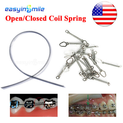 #ad 2 10Pcs Dental Orthodontic NITI Open Closed Coil Spring 0.010 0.012 Easyinsmile $9.39