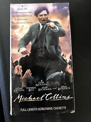 #ad 1996 Warner Bros VHS Michael Collins Starring Liam Neeson Uncut $10.56
