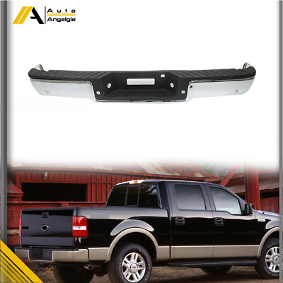 #ad For 2004 06 Ford F 150 Rear Step Bumper Chrome With Rear Object Sensor FO1103119 $177.16