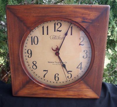 #ad Antique 1920s Warren Telechron Kitchen Galley Wall Clock WORKS GREAT $300.00